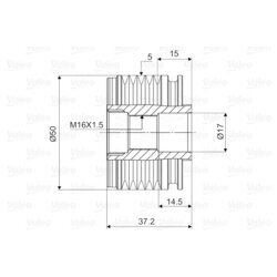 Voľnobežka alternátora VALEO 588025 - obr. 1