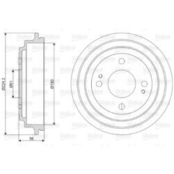 Brzdový bubon VALEO 237030