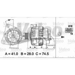 Alternátor VALEO 437500 - obr. 3