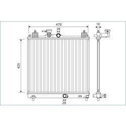 Chladič motora VALEO 701138