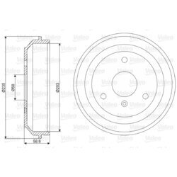 Brzdový bubon VALEO 237035