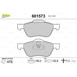 Sada brzdových platničiek kotúčovej brzdy VALEO 601573