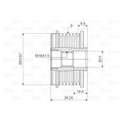 Voľnobežka alternátora VALEO 588028 - obr. 1