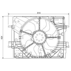 Ventilátor chladenia motora VALEO 696459