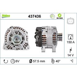 Alternátor VALEO 437436