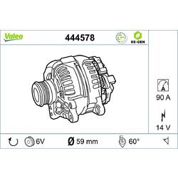 Alternátor VALEO 444578