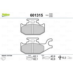 Sada brzdových platničiek kotúčovej brzdy VALEO 601315