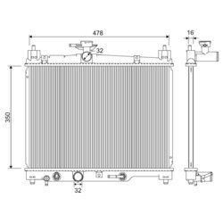 Chladič motora VALEO 701330