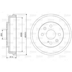 Brzdový bubon VALEO 237046