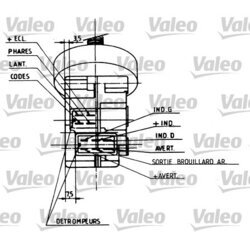 Spínač riadenia VALEO 251212 - obr. 1