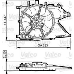 Ventilátor chladenia motora VALEO 696383