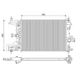 Chladič motora VALEO 701245