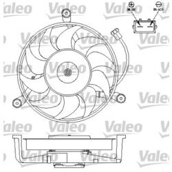 Ventilátor chladenia motora VALEO 696179