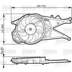 Ventilátor chladenia motora VALEO 696364