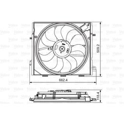 Ventilátor chladenia motora VALEO 696873