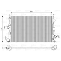 Chladič motora VALEO 734982