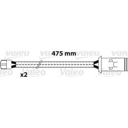 Výstražný kontakt opotrebenia brzdového obloženia VALEO 882333