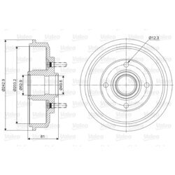 Brzdový bubon VALEO 237012