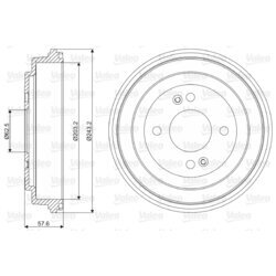 Brzdový bubon VALEO 237091