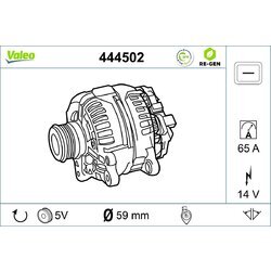 Alternátor VALEO 444502