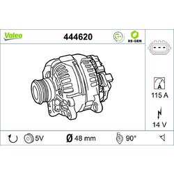 Alternátor VALEO 444620