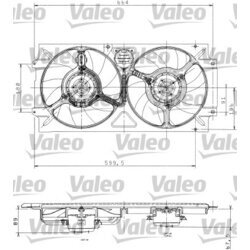 Ventilátor chladenia motora VALEO 698359