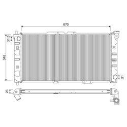 Chladič motora VALEO 701350