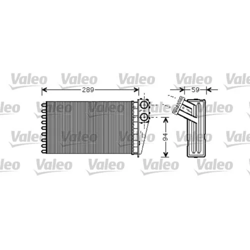Výmenník tepla vnútorného kúrenia VALEO 812338