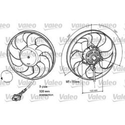 Ventilátor chladenia motora VALEO 696078