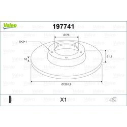 Brzdový kotúč VALEO 197741