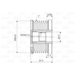 Voľnobežka alternátora VALEO 588135 - obr. 1
