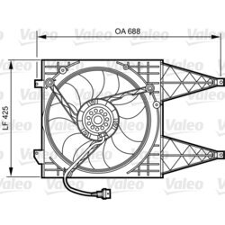 Ventilátor chladenia motora VALEO 696374