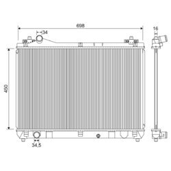 Chladič motora VALEO 701243