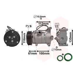 Kompresor klimatizácie VAN WEZEL 2701K700