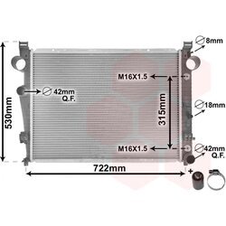 Chladič motora VAN WEZEL 30002301