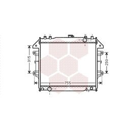 Chladič motora VAN WEZEL 53002430