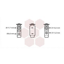 Expanzný ventil klimatizácie VAN WEZEL 74001048