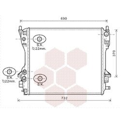 Chladič motora VAN WEZEL 77002049