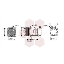 Kompresor klimatizácie VAN WEZEL 0100K095