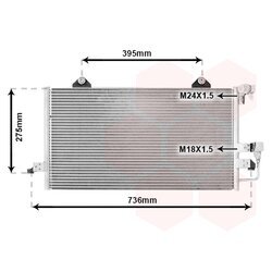 Kondenzátor klimatizácie VAN WEZEL 03005118