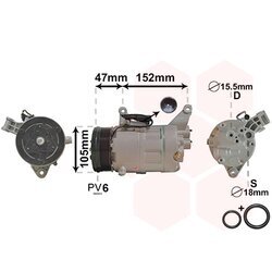 Kompresor klimatizácie VAN WEZEL 0600K076