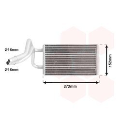 Výmenník tepla vnútorného kúrenia VAN WEZEL 18006317