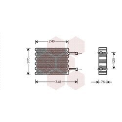 Výparník klimatizácie VAN WEZEL 1800V022