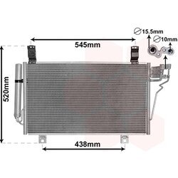 Kondenzátor klimatizácie VAN WEZEL 27015700