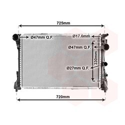 Chladič motora VAN WEZEL 30002575