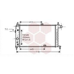 Chladič motora VAN WEZEL 37002067