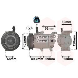 Kompresor klimatizácie VAN WEZEL 8300K159