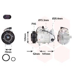 Kompresor klimatizácie VAN WEZEL 0301K715