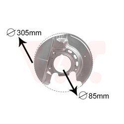 Ochranný plech proti rozstreku, Brzdový kotúč VAN WEZEL 0620371