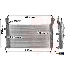 Chladič motora VAN WEZEL 37002582